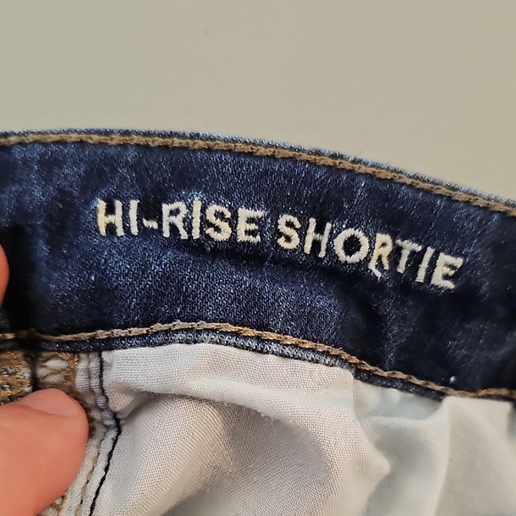 American Eagle next level stretch size 6 high rise Dark Indigo Jean Shorts - Picture 7 of 8